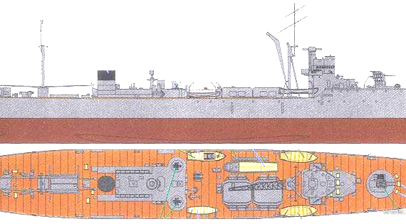 Корабль IJN Ashizuri [Tanker] - чертежи, габариты, рисунки